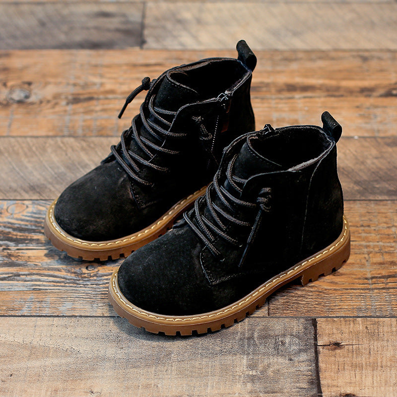 
                      
                        Boys' Sheepskin High Martin Boots
                      
                    