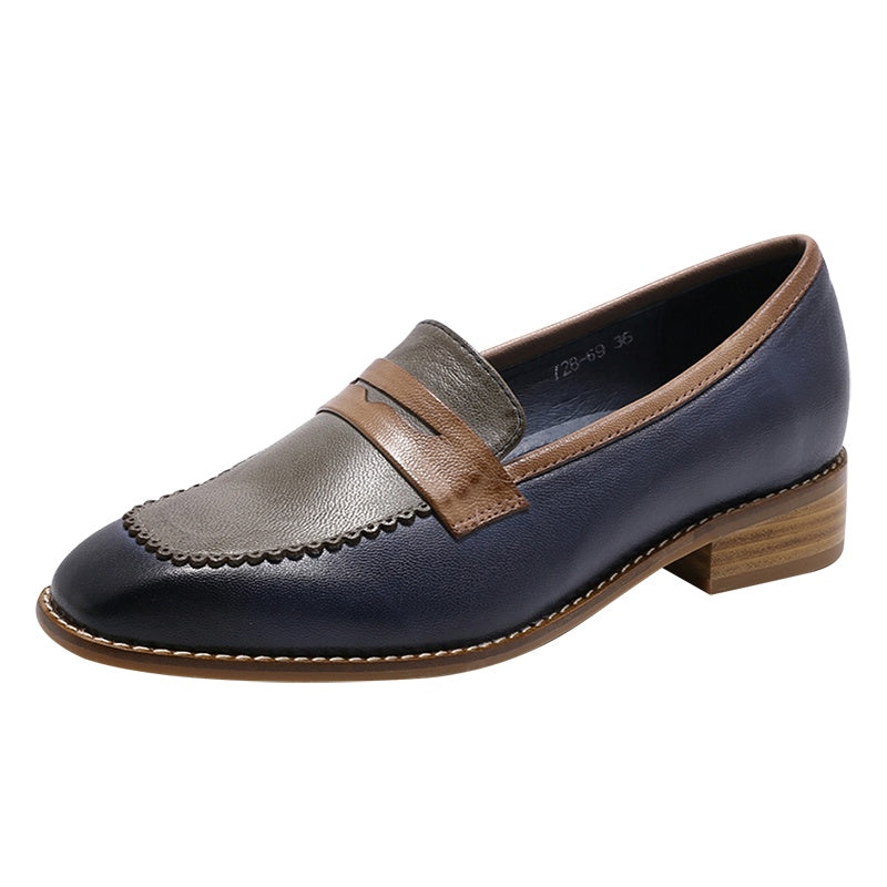 
                      
                        Retro English Style Small Leather Shoes Flat - RewaGold
                      
                    