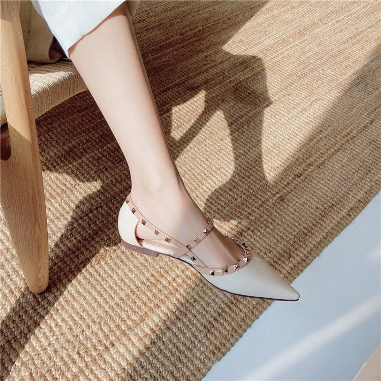
                      
                        Women’s Rivet Sandals - Stylish Summer Flats - RewaGold
                      
                    