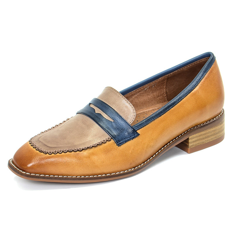
                      
                        Retro English Style Small Leather Shoes Flat - RewaGold
                      
                    
