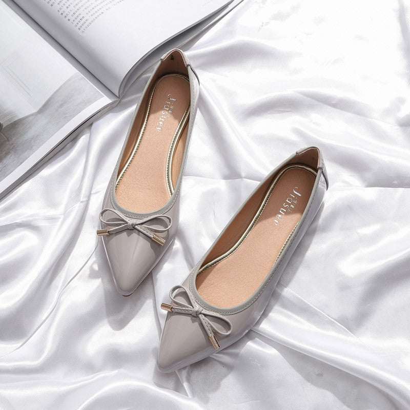 Flat Shoes Female Pointed Toe Korean Fashion Net Red Single Shoes - RewaGold