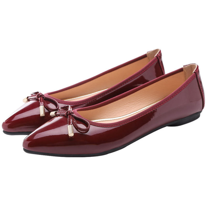 Flat Shoes Female Pointed Toe Korean Fashion Net Red Single Shoes - RewaGold