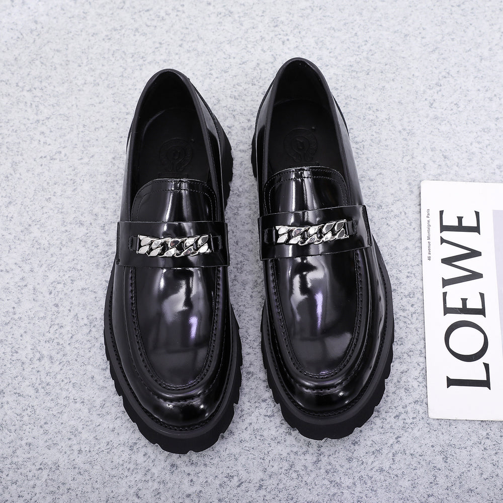 
                      
                        Men's Patent Business Shiny Platform Casual Leather Shoes - RewaGold
                      
                    
