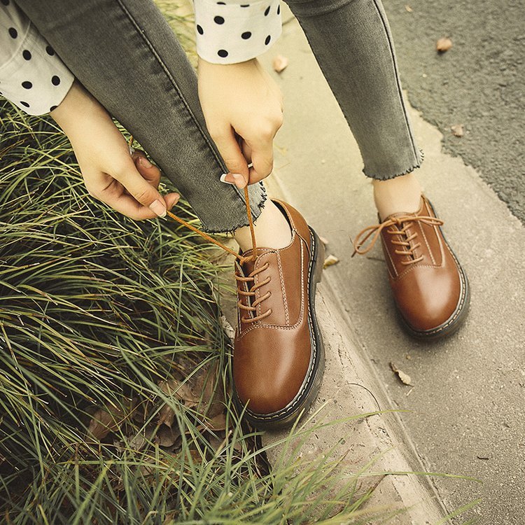 
                      
                        Ins small leather shoes retro British style female black flat children new soft shoes - RewaGold
                      
                    