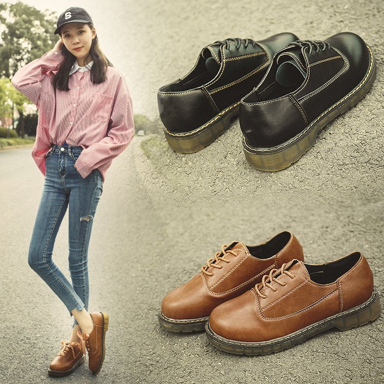 
                      
                        Ins small leather shoes retro British style female black flat children new soft shoes - RewaGold
                      
                    