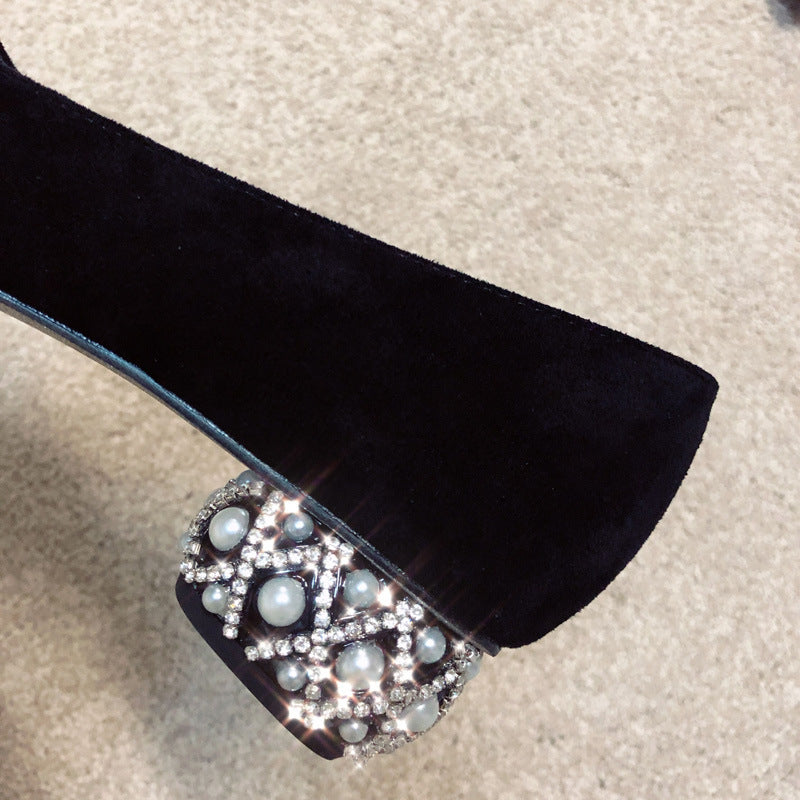 
                      
                        Low-heeled female pointed high-heeled shoes - RewaGold
                      
                    