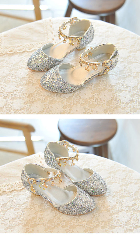 
                      
                        Children's Shoes Female Princess Crystal Shoes Soft Sole Show - RewaGold
                      
                    