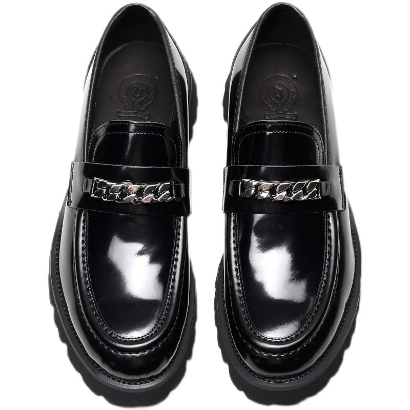 
                      
                        Men's Patent Business Shiny Platform Casual Leather Shoes - RewaGold
                      
                    