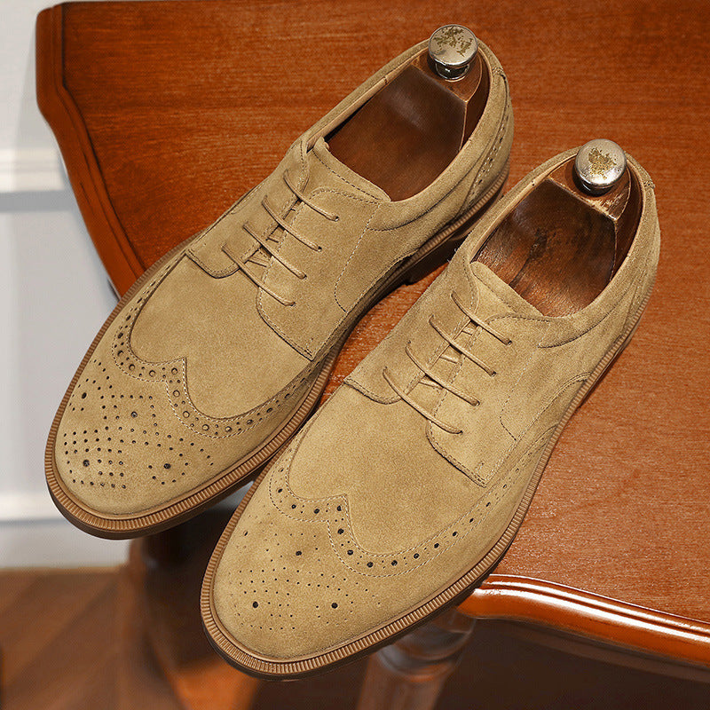 
                      
                        New Vintage Engraving Suede Leather Breathable Shoes Men - RewaGold
                      
                    