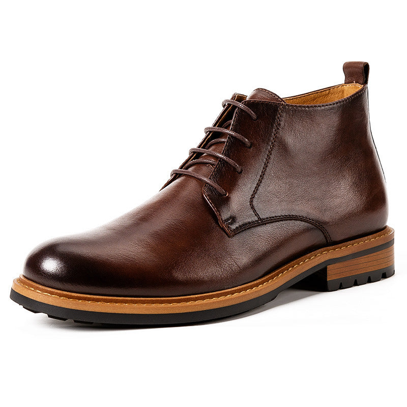 
                      
                        New men's high Top Short Boots Men's Shoes Round Toe Martin Boots - RewaGold
                      
                    