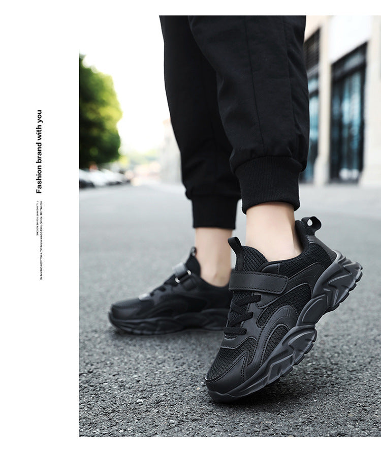 
                      
                        Kids' Breathable Mesh & Leather Velcro Shoes
                      
                    