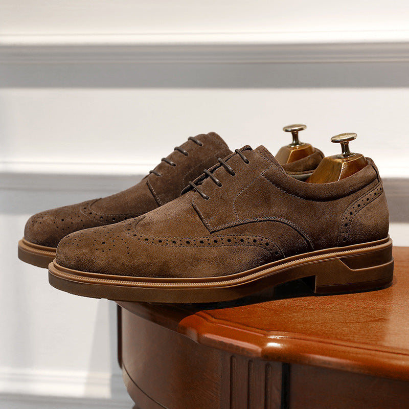 
                      
                        New Vintage Engraving Suede Leather Breathable Shoes Men - RewaGold
                      
                    