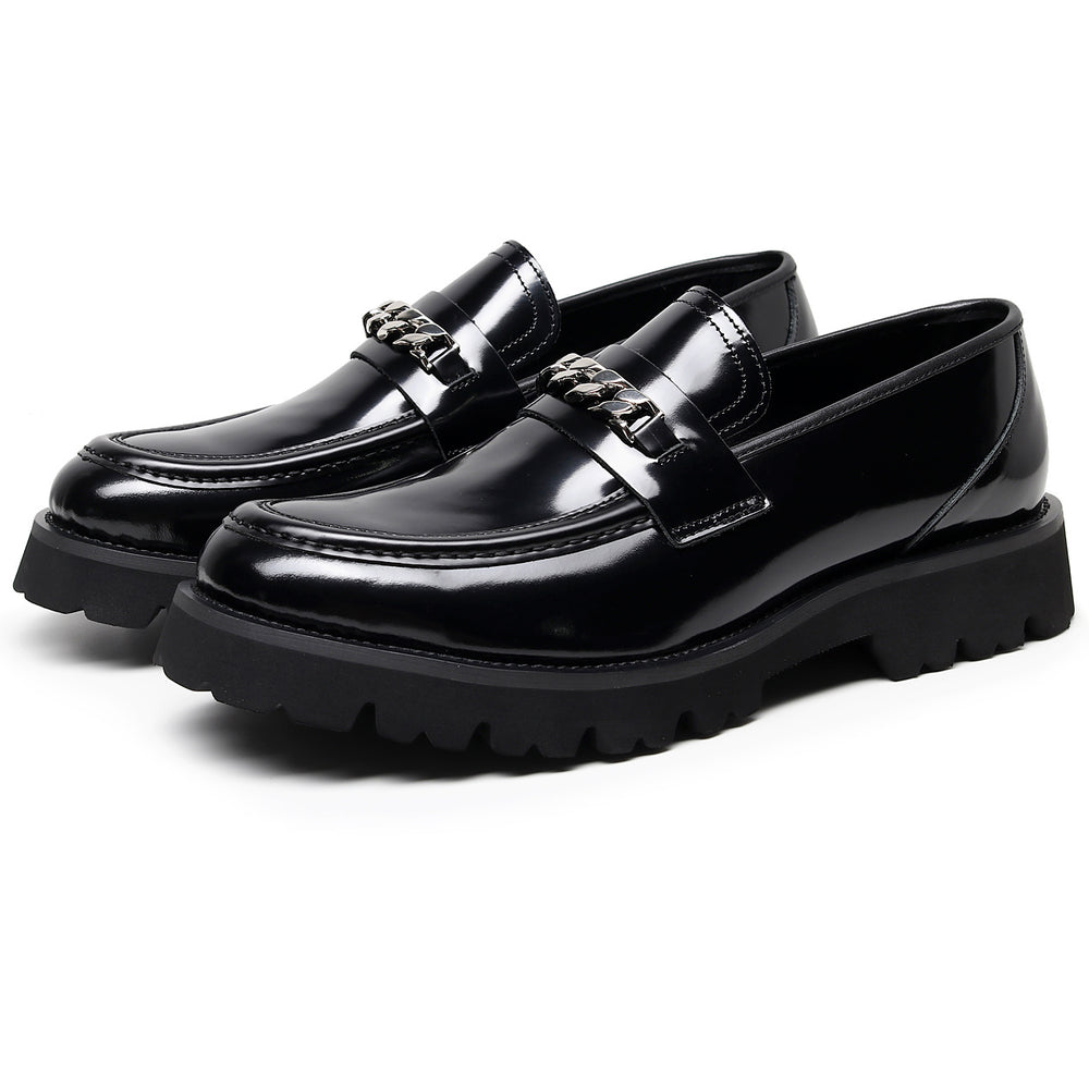 
                      
                        Men's Patent Business Shiny Platform Casual Leather Shoes - RewaGold
                      
                    