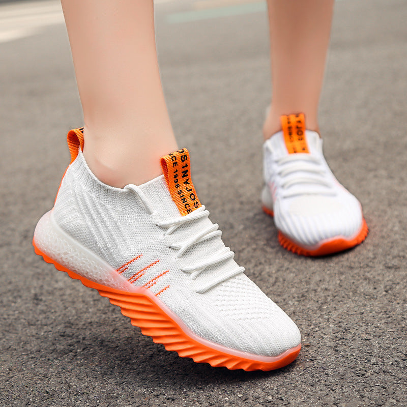 Net Surface Fly Weave Coconut Shoes Athletic Shoes Female - RewaGold