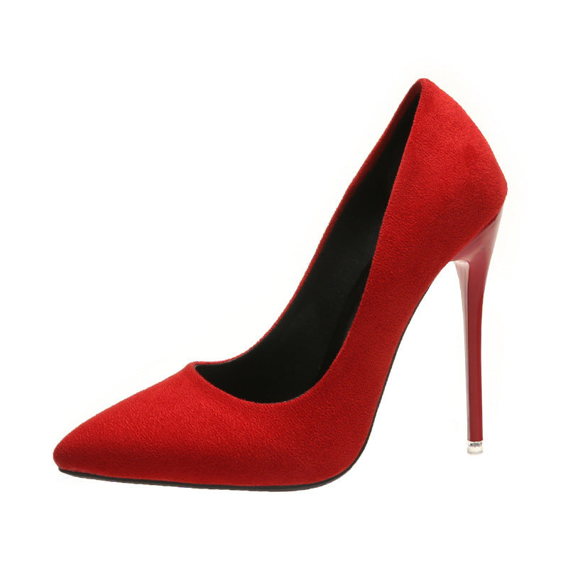 Fine Heel Pointed Toe Single Shoes Female - RewaGold