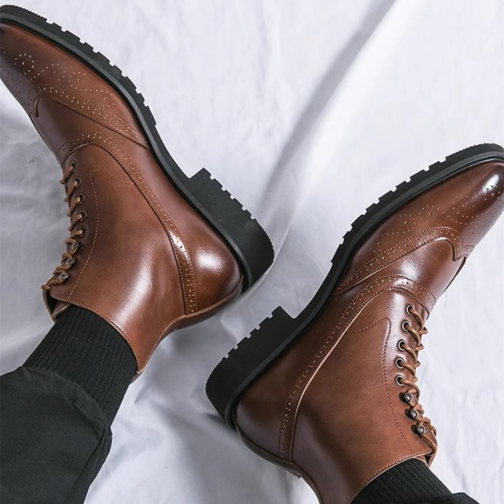 
                      
                        Mens Fashion Thick Sole Mid Top Work Shoes - RewaGold
                      
                    