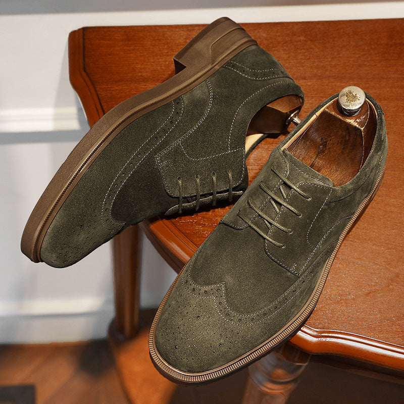 
                      
                        New Vintage Engraving Suede Leather Breathable Shoes Men - RewaGold
                      
                    