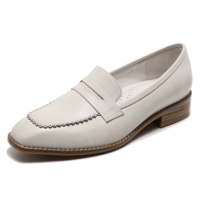 
                      
                        Retro English Style Small Leather Shoes Flat - RewaGold
                      
                    