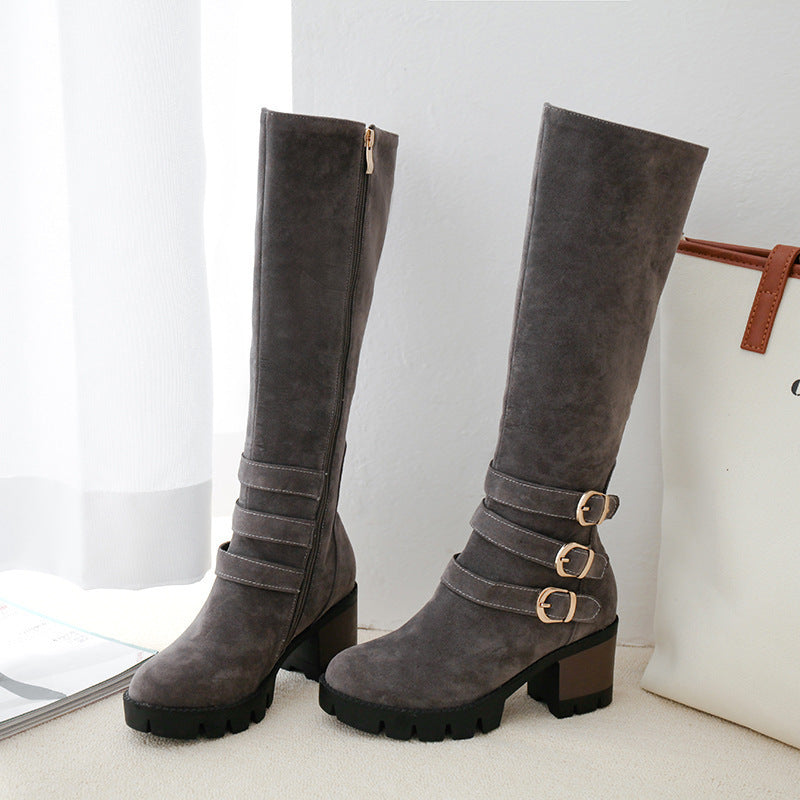
                      
                        Women's Fashion Shoes Winter High Heel Plus Size 40-43 High Boots, Female - RewaGold
                      
                    
