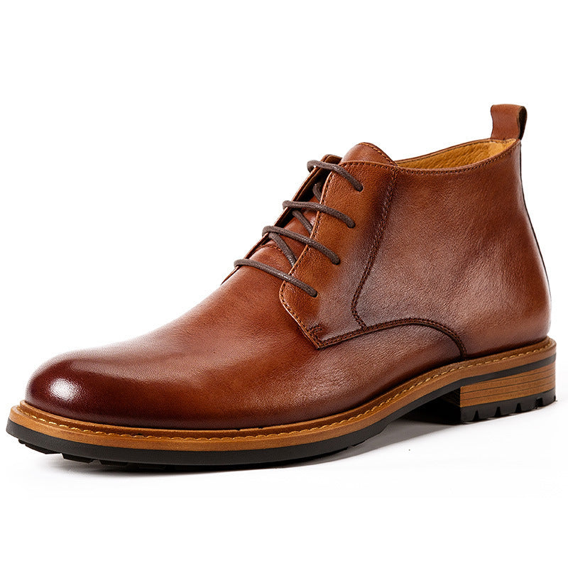 
                      
                        New men's high Top Short Boots Men's Shoes Round Toe Martin Boots - RewaGold
                      
                    
