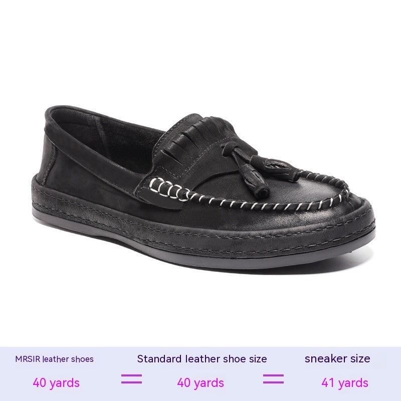 
                      
                        Summer British Style Leather Slip-on Casual Men's Shoes - RewaGold
                      
                    
