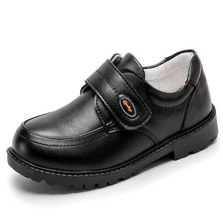 
                      
                        Boys' Black Leather Soft Sole Shoes
                      
                    