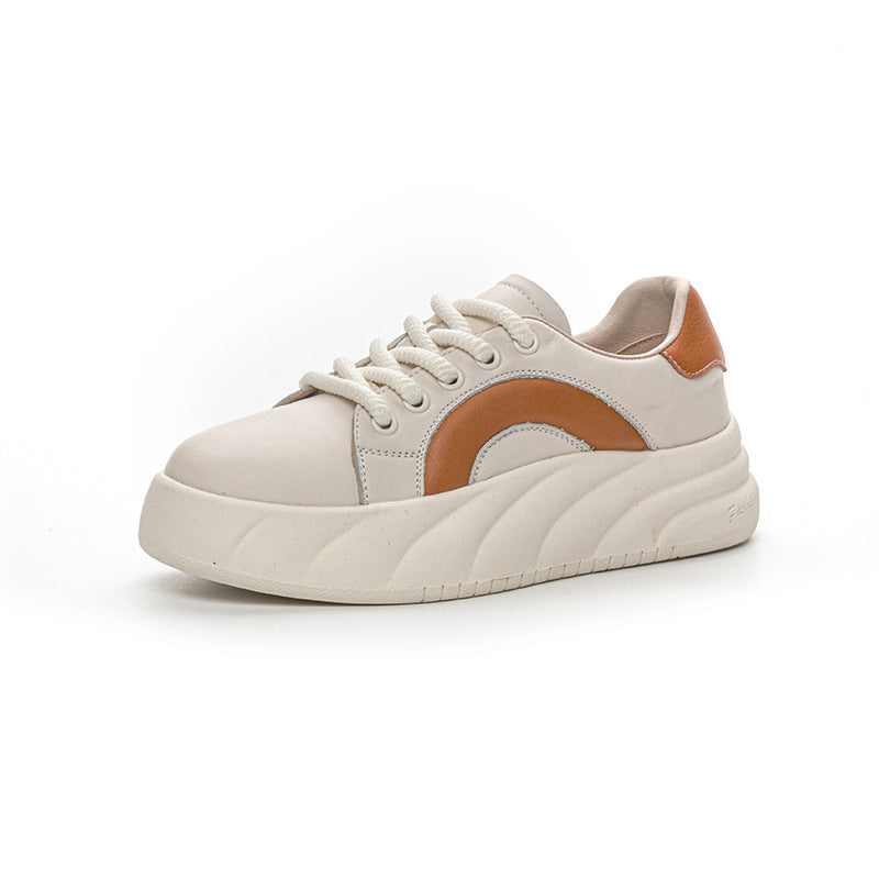 
                      
                        First Layer Cowhide All-Match Platform White Shoes Female - RewaGold
                      
                    