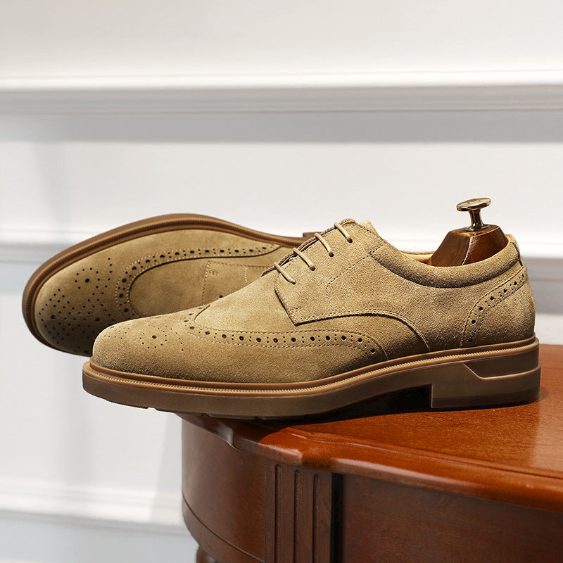 
                      
                        New Vintage Engraving Suede Leather Breathable Shoes Men - RewaGold
                      
                    
