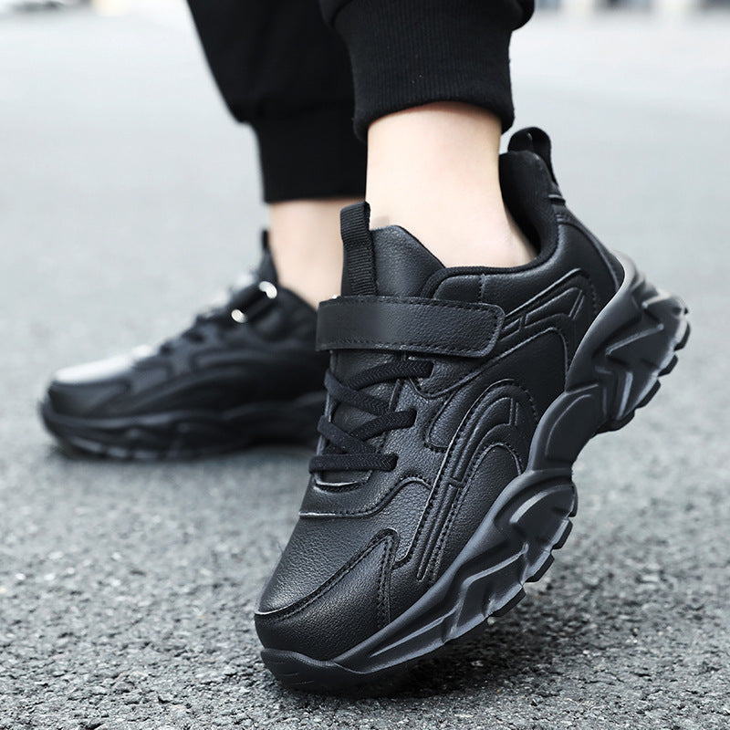 
                      
                        Kids' Breathable Mesh & Leather Velcro Shoes
                      
                    