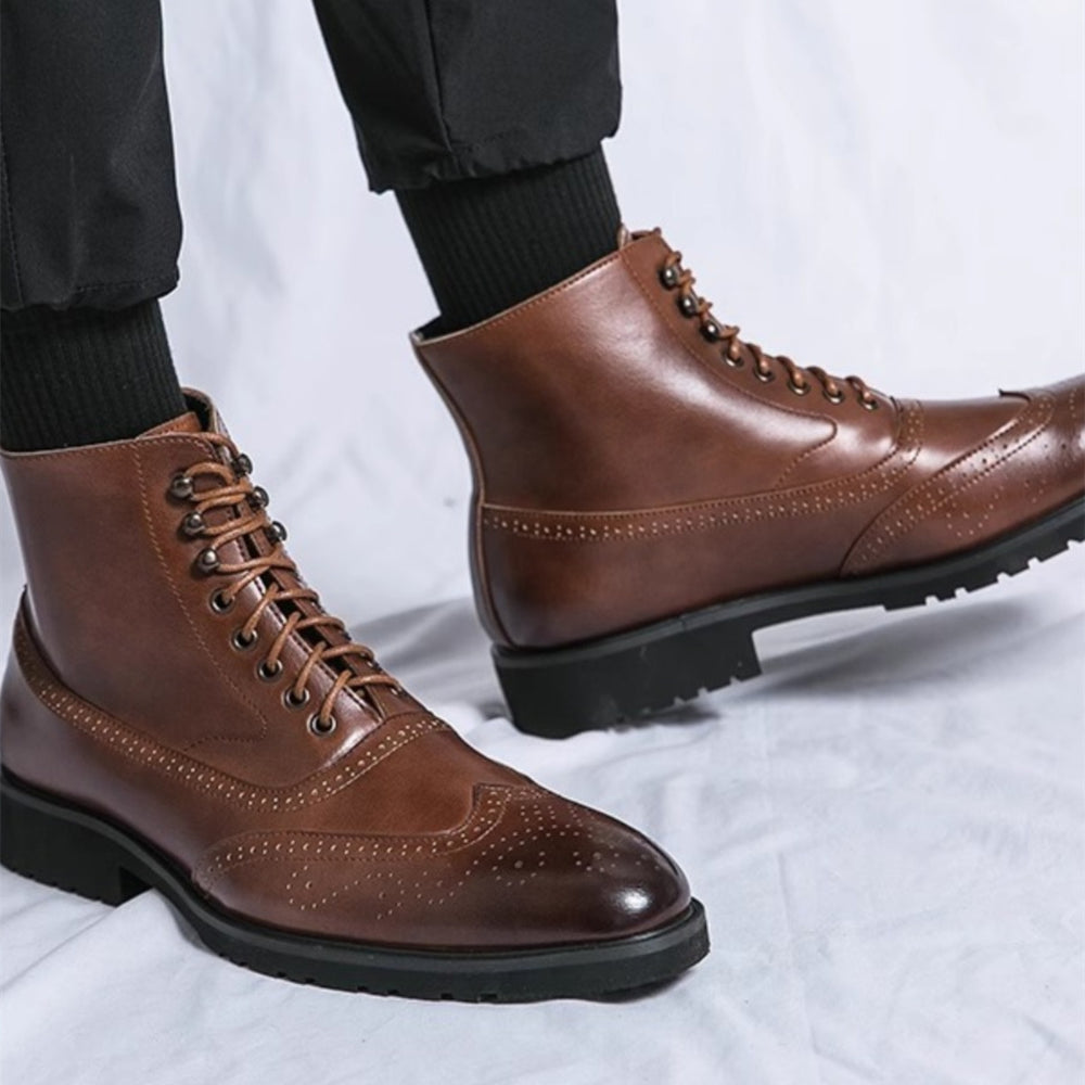 
                      
                        Mens Fashion Thick Sole Mid Top Work Shoes - RewaGold
                      
                    