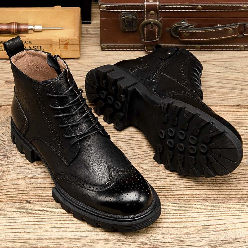 
                      
                        Men's Martin Boots Leather Thick Sole - RewaGold
                      
                    