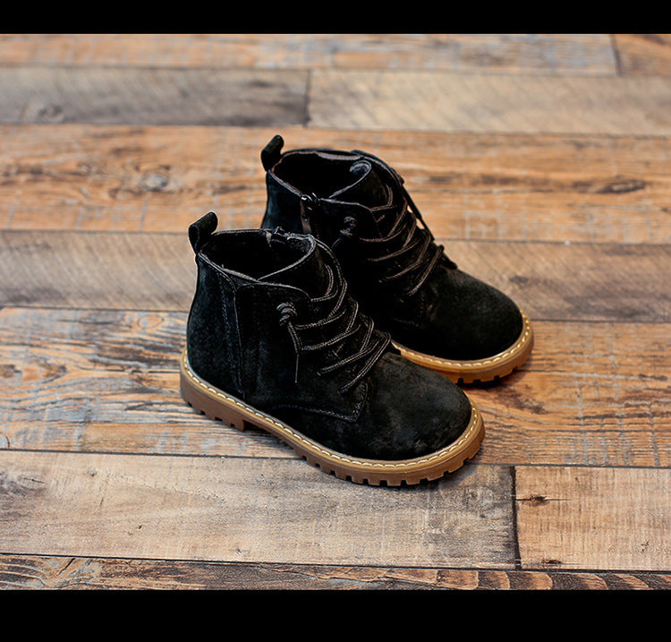
                      
                        Boys' Sheepskin High Martin Boots
                      
                    