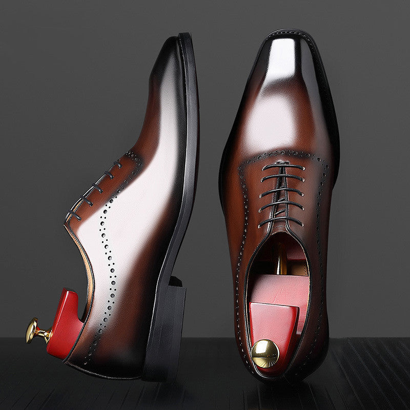 
                      
                        Light Luxury Men's New Men's Leather Business Casual Shoes - RewaGold
                      
                    
