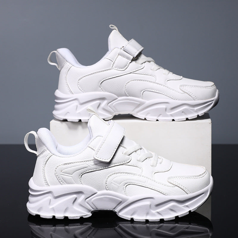 
                      
                        Kids' Breathable Mesh & Leather Velcro Shoes
                      
                    