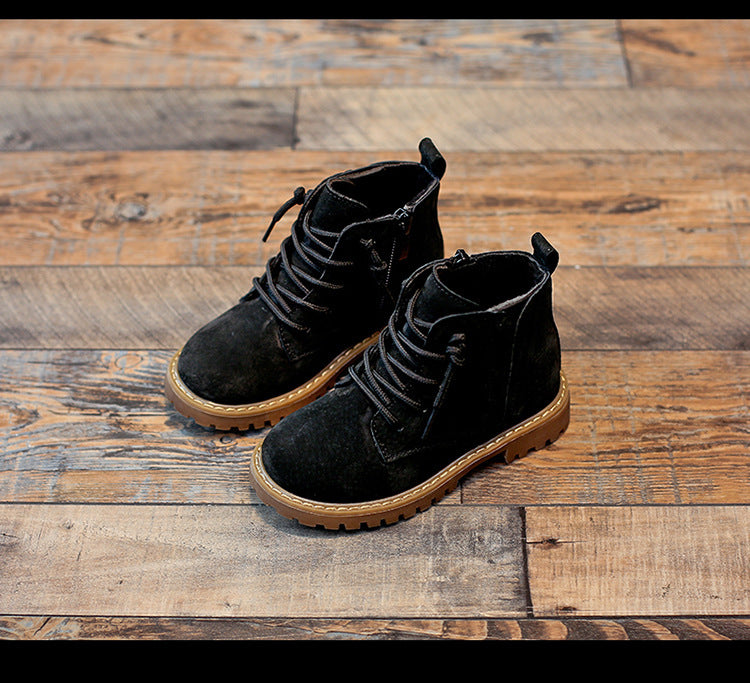 
                      
                        Boys' Sheepskin High Martin Boots
                      
                    