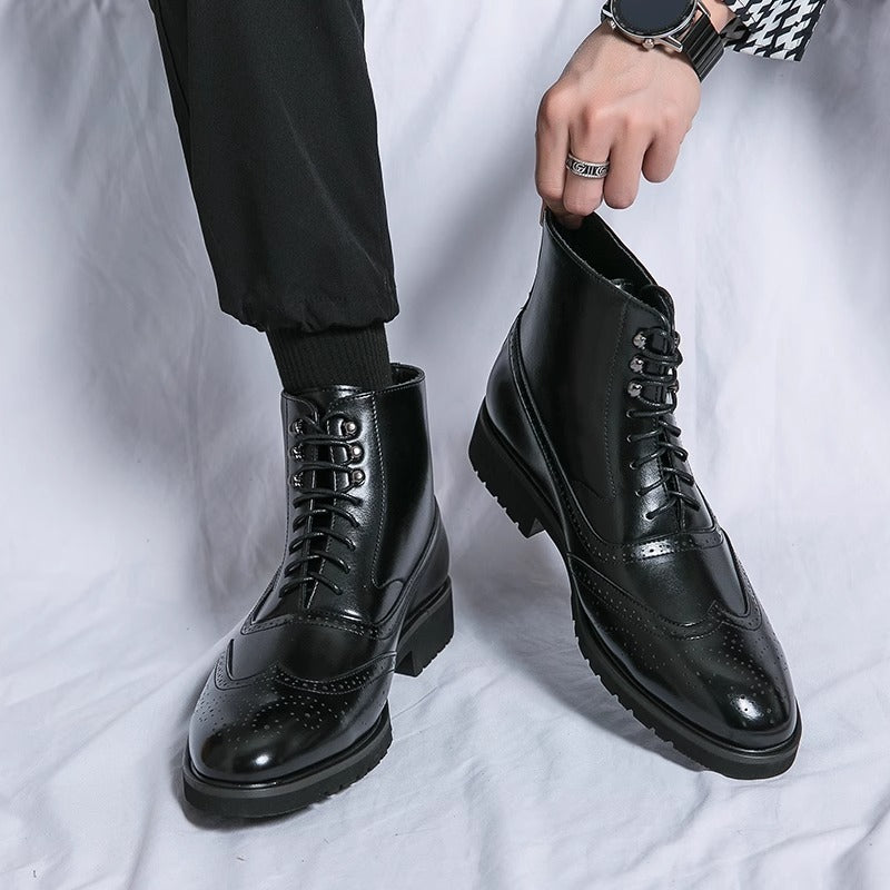 
                      
                        Mens Fashion Thick Sole Mid Top Work Shoes - RewaGold
                      
                    
