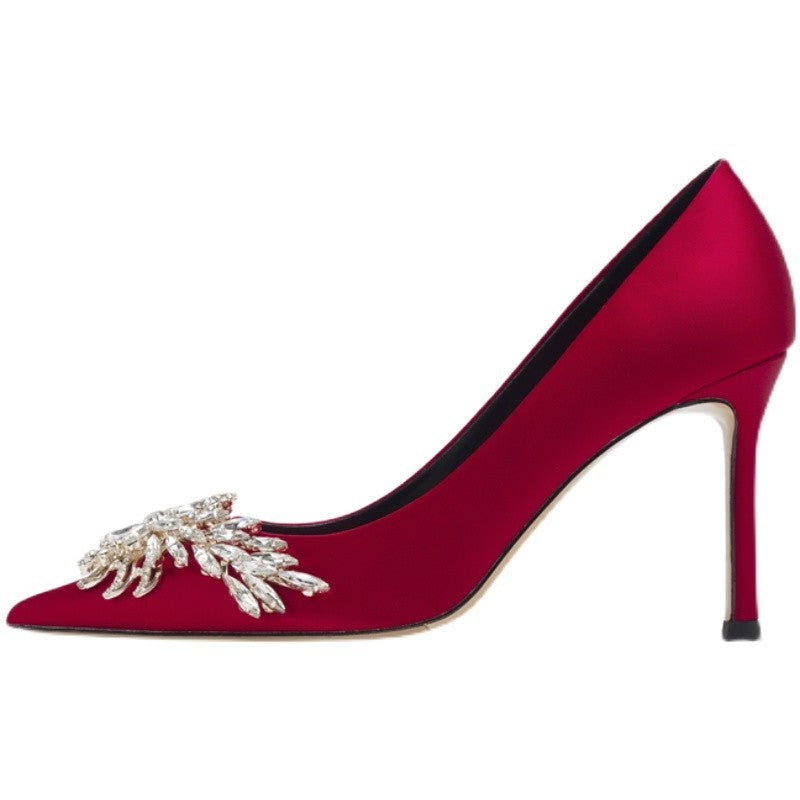
                      
                        Red Wedding Shoes Female High Heels - RewaGold
                      
                    