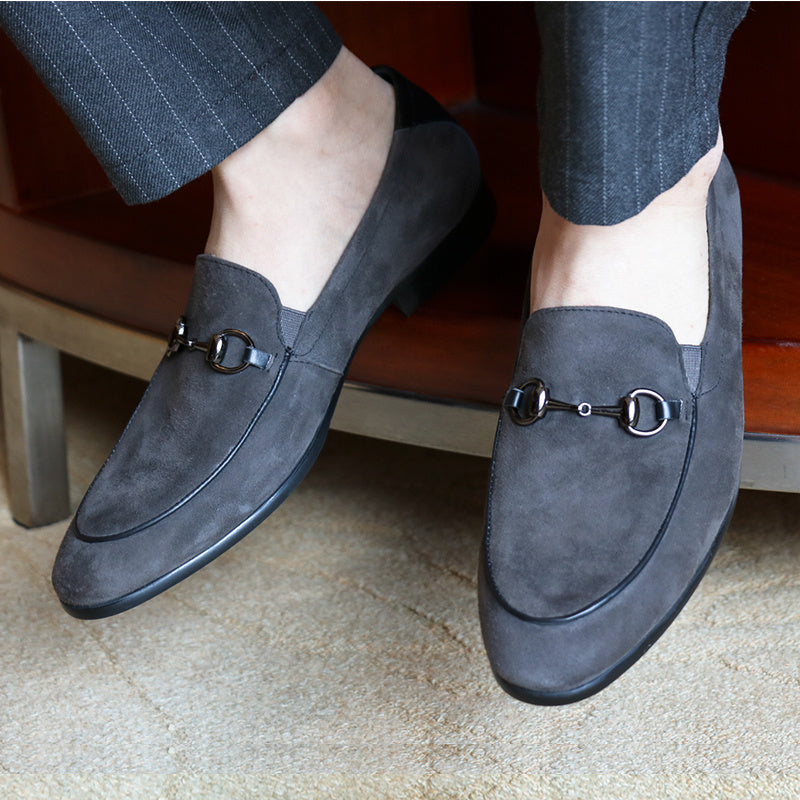 
                      
                        Men's Suede Horsebit Slip-On Shoes - RewaGold
                      
                    