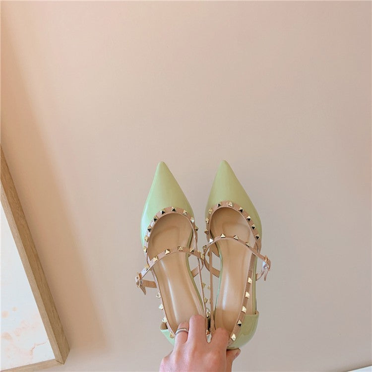 
                      
                        Women’s Rivet Sandals - Stylish Summer Flats - RewaGold
                      
                    