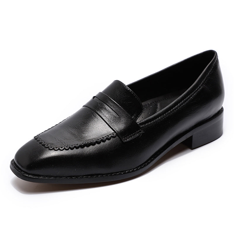 
                      
                        Retro English Style Small Leather Shoes Flat - RewaGold
                      
                    