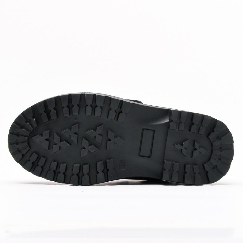 
                      
                        Boys' Black Leather Soft Sole Shoes
                      
                    
