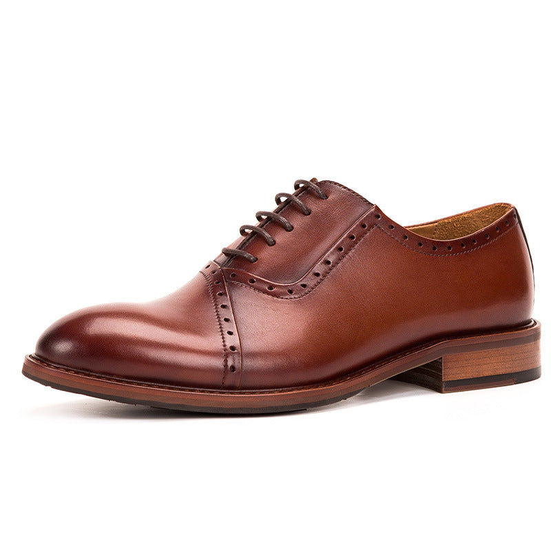Men's Leather Lace-up Oxford Shoes - RewaGold