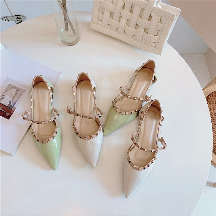 
                      
                        Women’s Rivet Sandals - Stylish Summer Flats - RewaGold
                      
                    